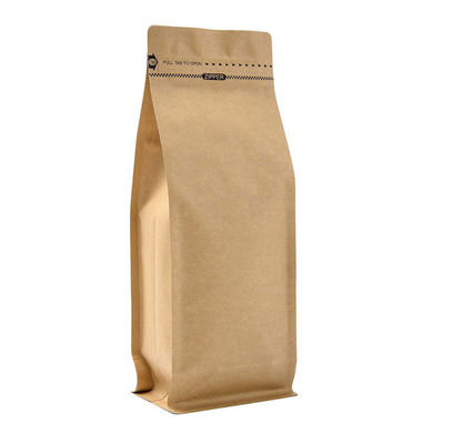 16oz 1lb Kraft Stand Up Side Gusset k Paper Bag with Pull Tab Zipper