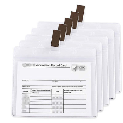 PVC 4x3 Cdc واقي بطاقة لقاح التطعيم مع سلسلة