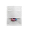 حقيبة زيبلوك من ورق الكرافت البني / الأبيض مع تغليف مجوهرات حلق النافذة للأغذية