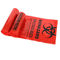 أكياس النفايات الطبية LLDPE الحمراء ، أكياس التخلص من النفايات الطبية 30 * 36 بوصة