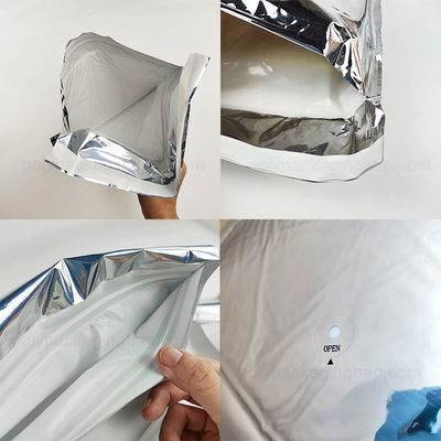 أكياس معزولة من أوراق الألومنيوم الفضية سفينة صغيرة الحجم البضائع الحساسة للحرارة المعزولة المغلفات المعدنية للبرد